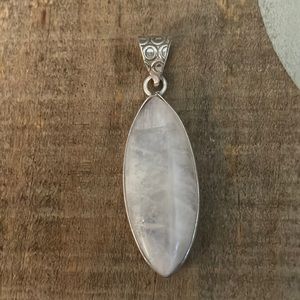 Rainbow Moonstone Silver Pendant